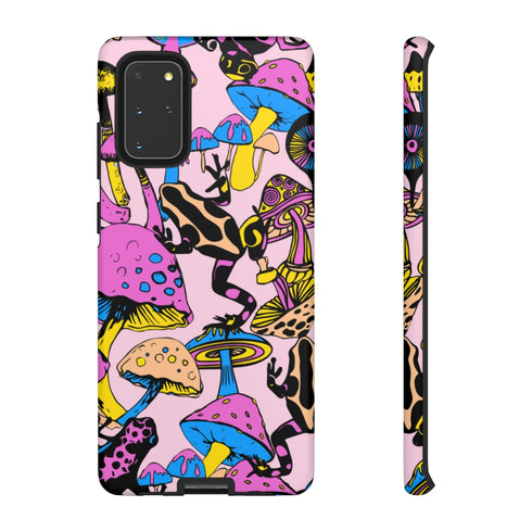 Magic Mushrooms and Frogs Phone Case in Pastel
